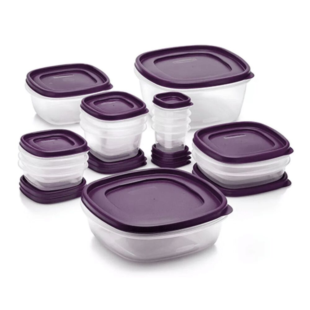 Rubbermaid Easy Find Lids 30 Piece Food Storage Container Set Purple New - Picture 2 of 4